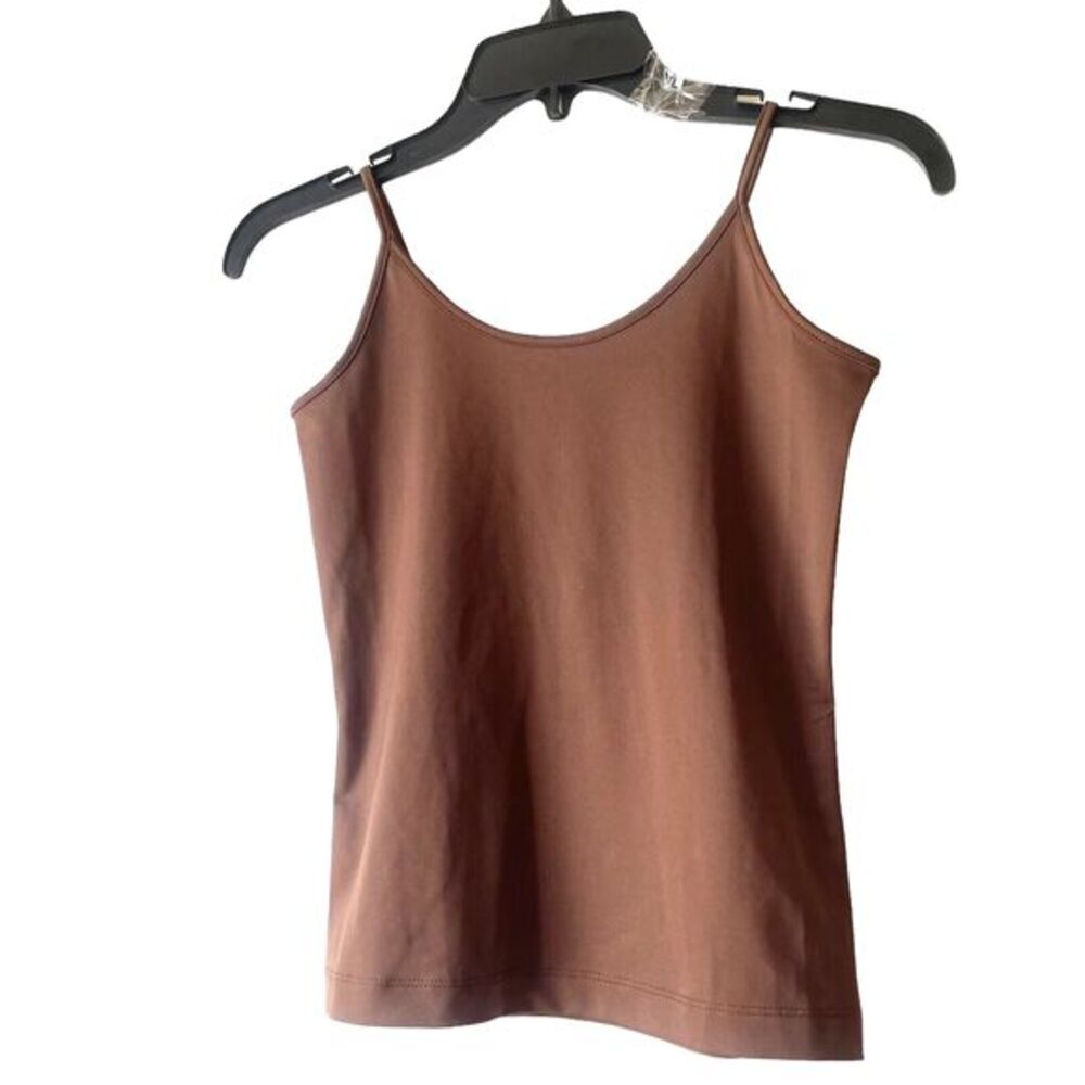 Banana Republic Womens Size XS Tank Top Petite Brown Strappy Sleeveless Stretch